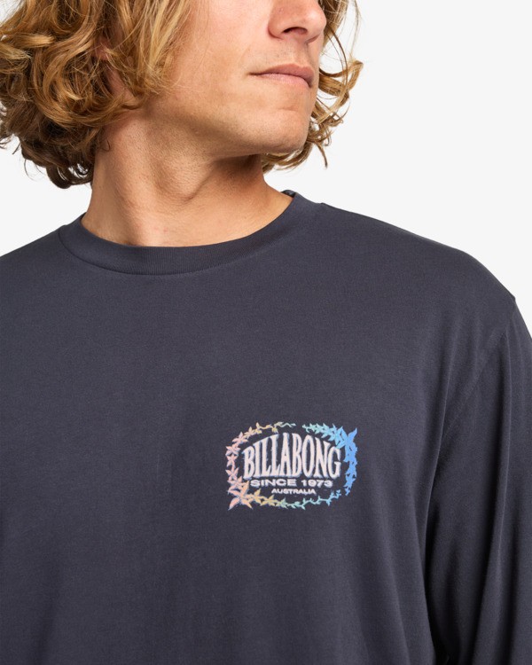 4 The Bay Wave Washed - Long Sleeve T-Shirt for Men Black EBYZT00374 Billabong