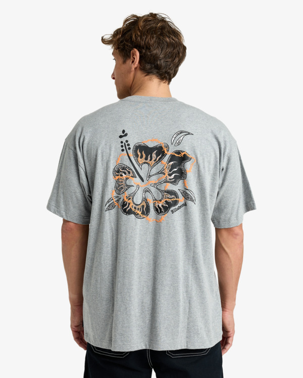 1 Mogul Paradise Og - T-shirt de manga curta para homem Cinza EBYZT00378 Billabong