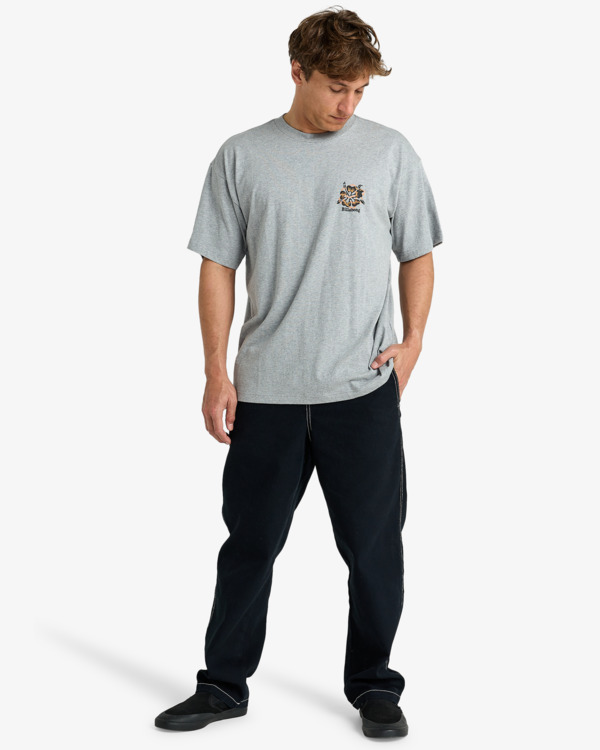 2 Mogul Paradise Og - T-shirt de manga curta para homem Cinza EBYZT00378 Billabong