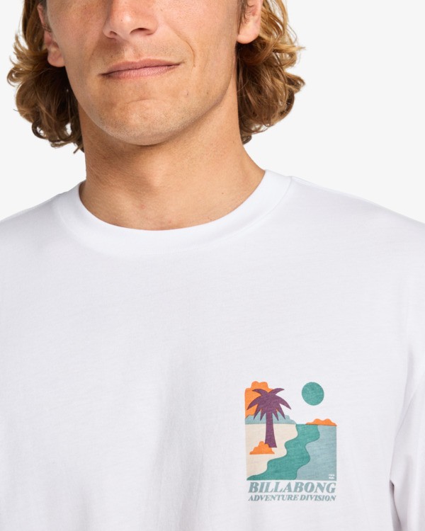 4 Sundown - T-Shirt à manches courtes pour Homme Blanc EBYZT00384 Billabong