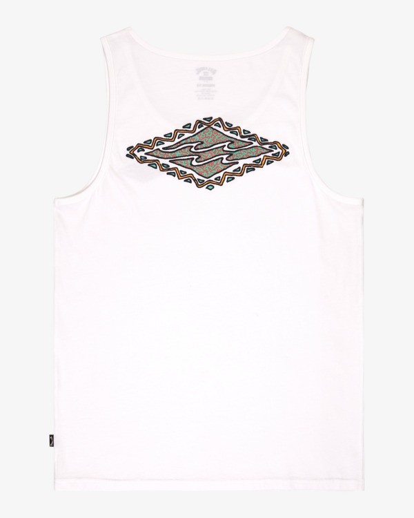 6 Crayon Wave - Camiseta sin mangas para hombre Blanco EBYZT00487 Billabong