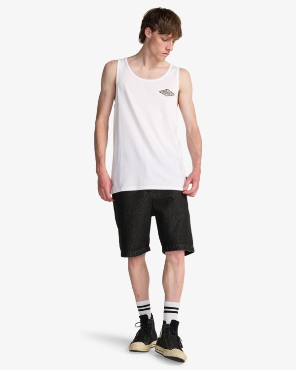 2 Crayon Wave - Camiseta sin mangas para hombre Blanco EBYZT00487 Billabong