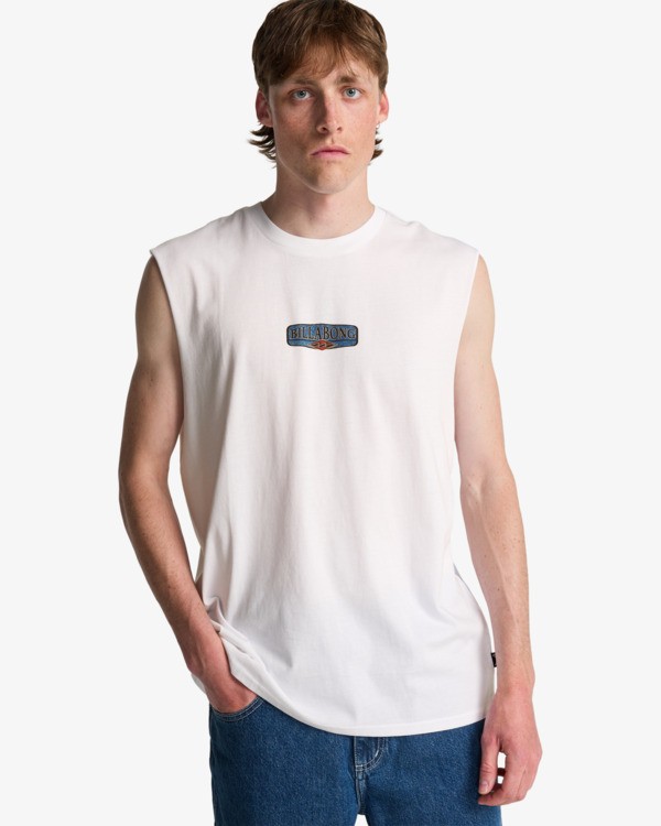 0 Burleigh - Mouwloos T-shirt voor Heren White EBYZT00491 Billabong