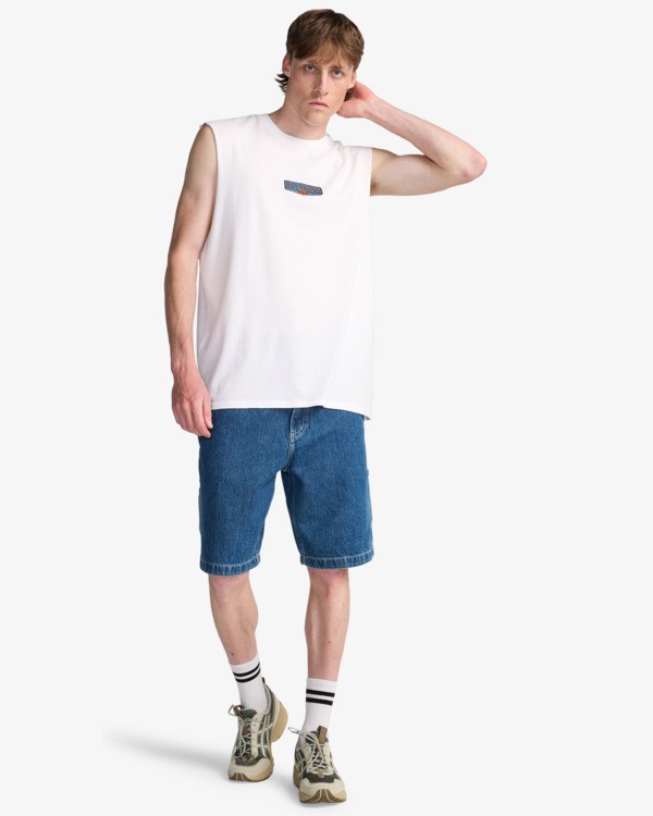 2 Burleigh - Mouwloos T-shirt voor Heren White EBYZT00491 Billabong