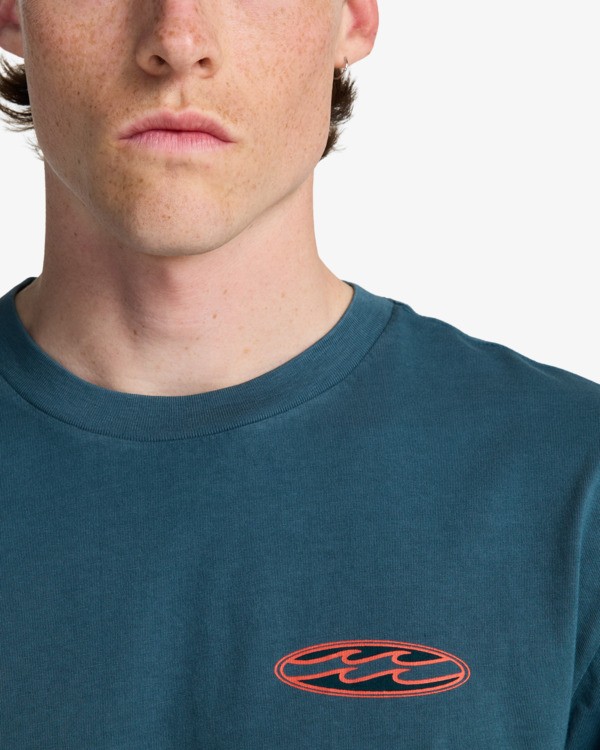 4 Since 73 Poster - T-Shirt &agrave; manches courtes pour Homme Bleu EBYZT00504 Billabong