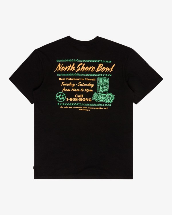 6 Food Court - T-Shirt &agrave; manches courtes pour Homme Noir EBYZT00517 Billabong