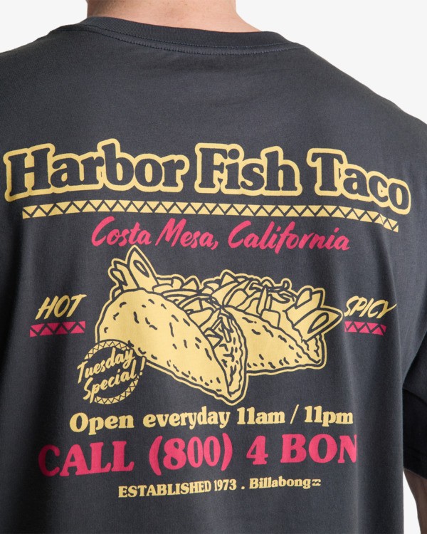 4 Food Court - T-Shirt f&uuml;r M&auml;nner Schwarz EBYZT00517 Billabong