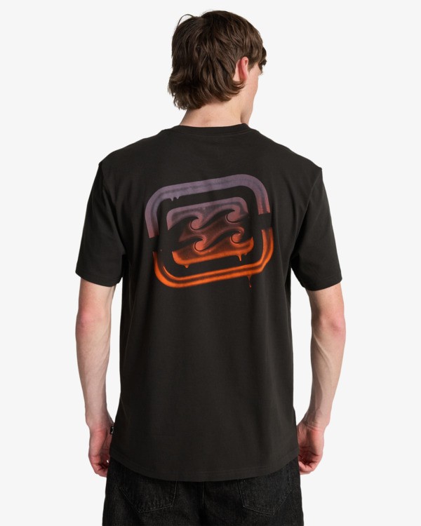 1 Crayon Wave - T-shirt met korte mouwen voor Heren Black EBYZT00525 Billabong