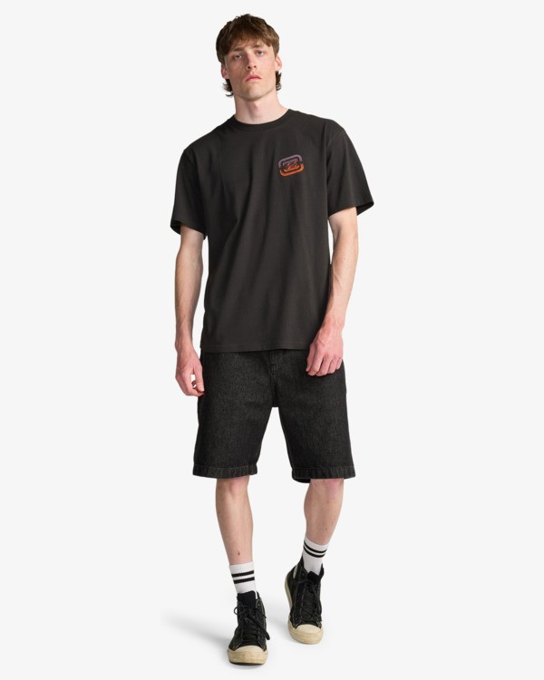 2 Crayon Wave - T-shirt met korte mouwen voor Heren Black EBYZT00525 Billabong