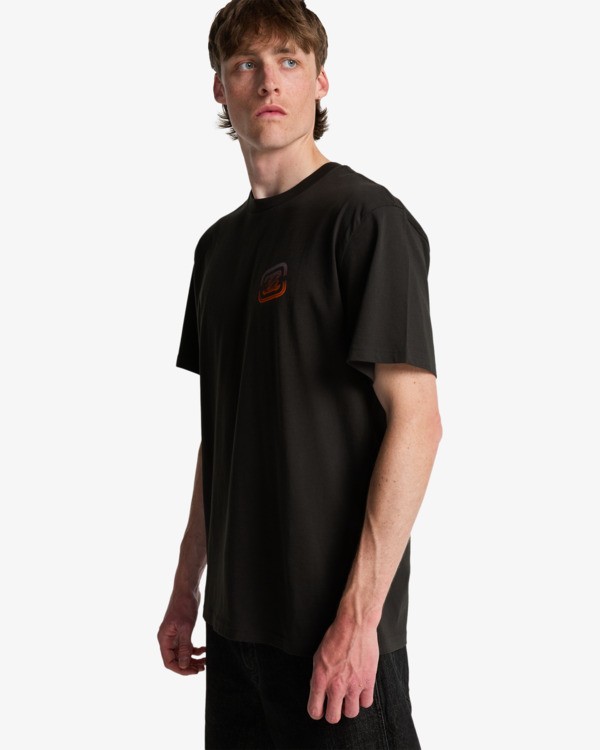 3 Crayon Wave - T-shirt met korte mouwen voor Heren Black EBYZT00525 Billabong