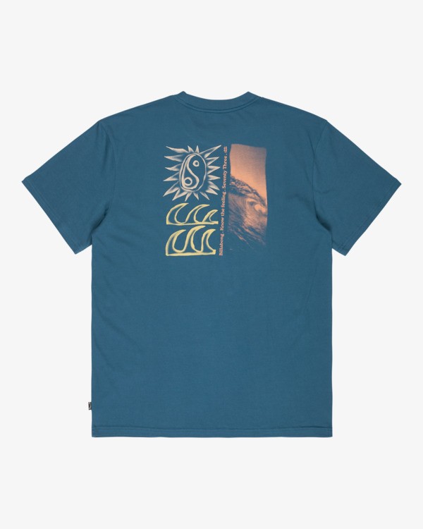 6 The Feeling - T-Shirt f&uuml;r M&auml;nner Blau EBYZT00564 Billabong