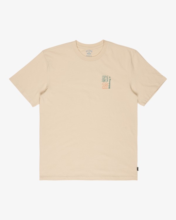6 The Feeling - T-Shirt &agrave; manches courtes pour Homme Beige EBYZT00564 Billabong