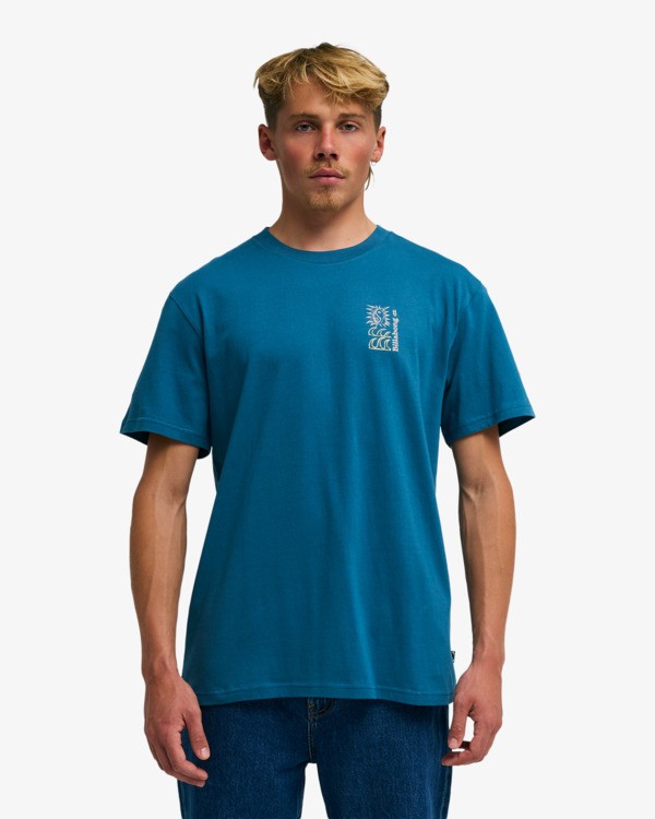 0 The Feeling - T-Shirt f&uuml;r M&auml;nner Blau EBYZT00564 Billabong