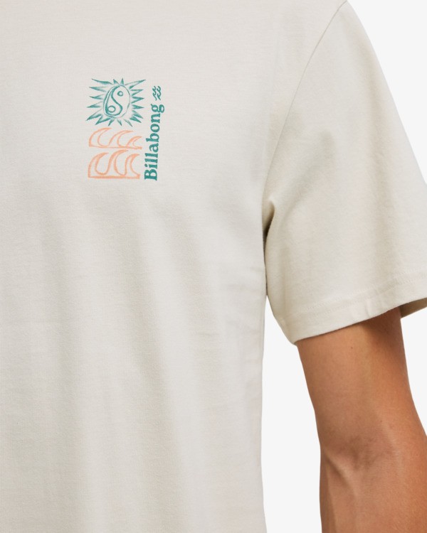 4 The Feeling - T-Shirt &agrave; manches courtes pour Homme Beige EBYZT00564 Billabong