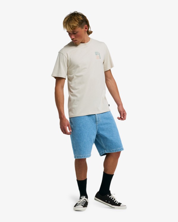 2 The Feeling - T-Shirt &agrave; manches courtes pour Homme Beige EBYZT00564 Billabong