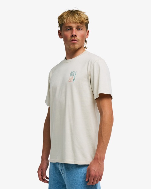 3 The Feeling - T-Shirt &agrave; manches courtes pour Homme Beige EBYZT00564 Billabong