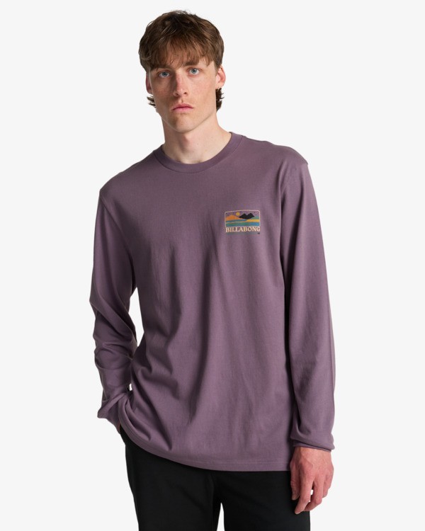 0 Range - T-shirt met Lange Mouwen voor Heren Purple EBYZT00576 Billabong