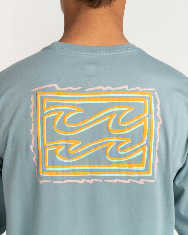 4 Crayon Wave - Long Sleeve T-Shirt for Men Blue F1LS09BIF2 Billabong