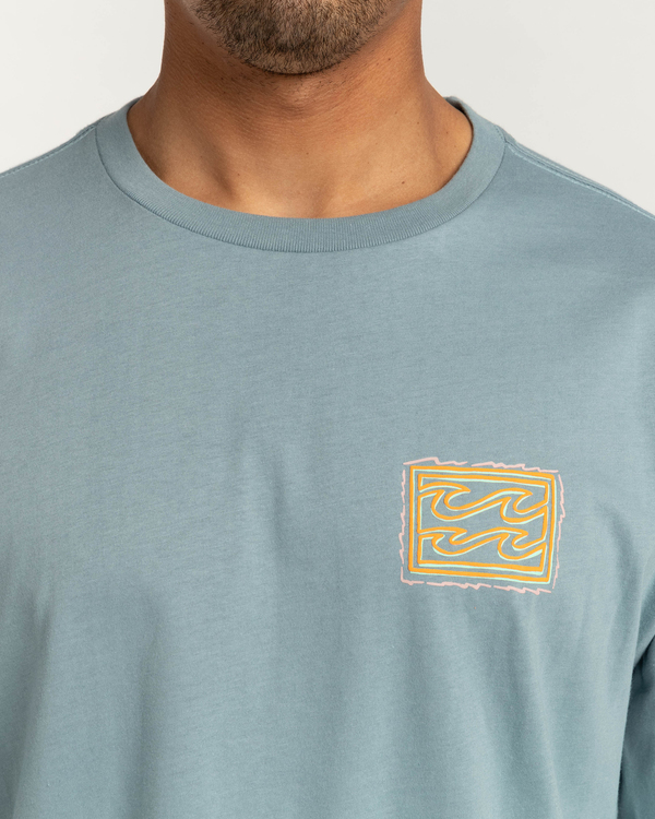 2 Crayon Wave - Long Sleeve T-Shirt for Men Blue F1LS09BIF2 Billabong