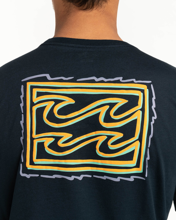 4 Crayon Wave - T- Shirt für Männer Blau F1SS12BIF2 Billabong