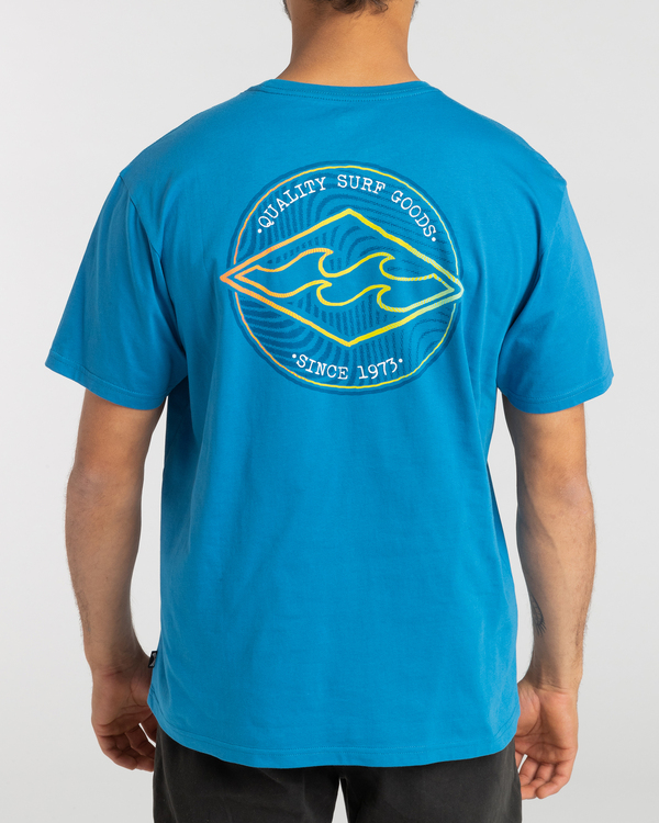 1 Rotor Diamond - T- Shirt voor Heren Blue F1SS21BIF2 Billabong