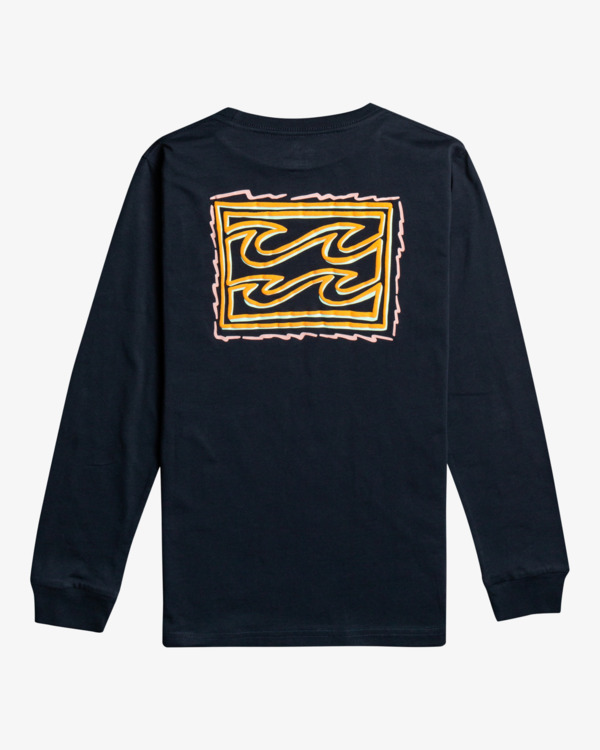 1 Crayon Wave - Camiseta de Manga Larga para Chicos Azul F2LS10BIF2 Billabong