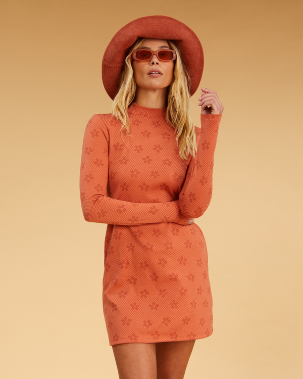 1 Salty Blonde Coconut Flowers - Bodycon Dress for Women Brown F3DR21BIF2 Billabong