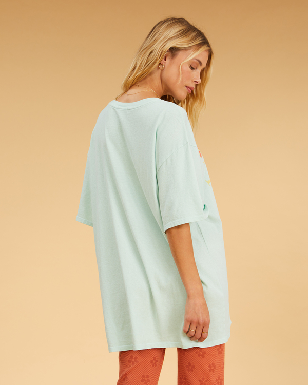 2 Easy Shores - Oversized T-shirt voor Dames Green F3KT08BIF2 Billabong