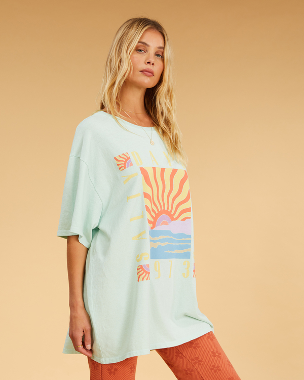 3 Easy Shores - Oversized T-shirt voor Dames Green F3KT08BIF2 Billabong
