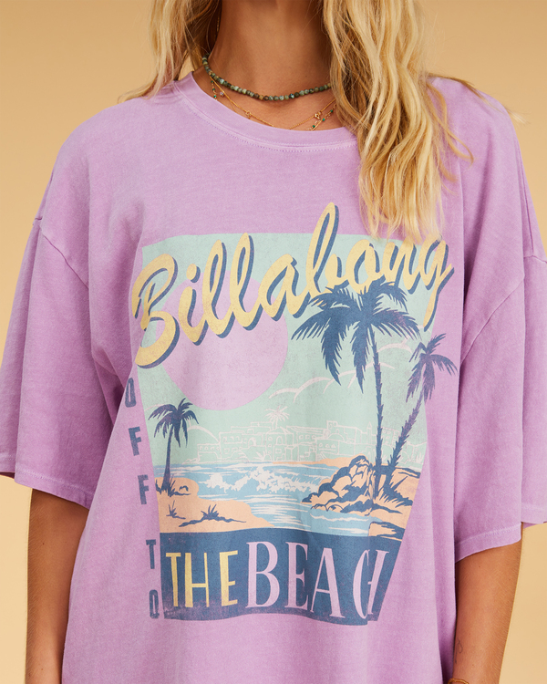 4 Salty Blonde Easy Shores - Oversized T-Shirt for Women Purple F3KT08BIF2 Billabong