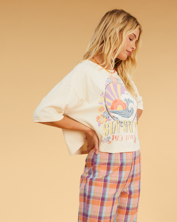 3 Salty Blonde Still Salty - T- Shirt f&uuml;r Frauen Weiss F3KT09BIF2 Billabong