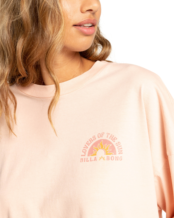 2 Lovers Of The Sun - Cropped Long Sleeve T-Shirt for Women Pink F3LS18BIF2 Billabong