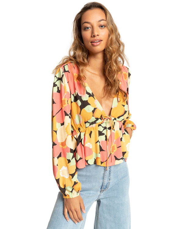1 Time Goes By - Top corto de manga larga para Mujer  F3TP01BIF2 Billabong
