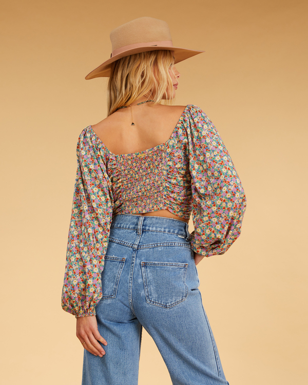 3 Salty Blonde Free Love Top - Kurzes Top f&uuml;r Frauen Braun F3TP13BIF2 Billabong