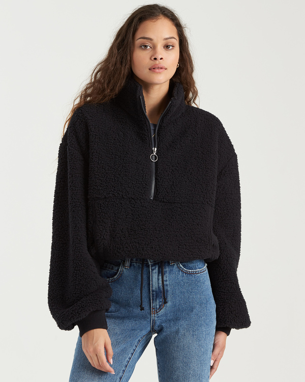 4 Time Off - Fleece mit Halbrei&szlig;verschluss f&uuml;r Frauen Schwarz F3WA15BIF2 Billabong