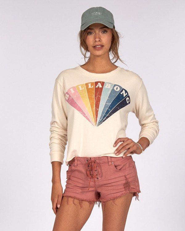 0 Crop Crew Sweatshirt White H3CR03BIP8 Billabong