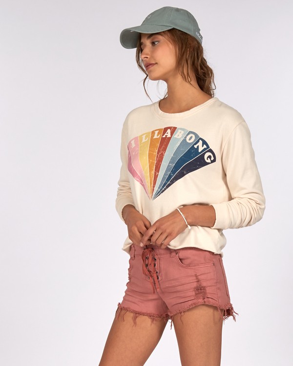 1 Crop Crew Sweatshirt White H3CR03BIP8 Billabong