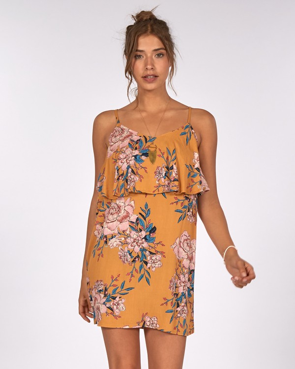 4 Done Down Dress Jaune H3DR18BIP8 Billabong