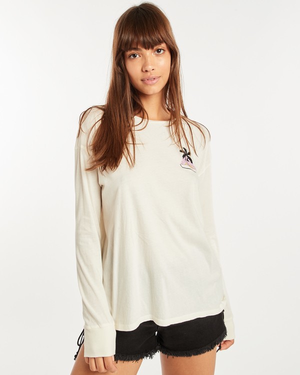 1 Boyfriend Long Sleeve T-Shirt Blanco H3LS02BIMU Billabong