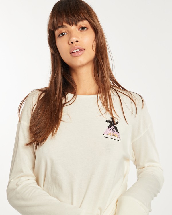 2 Boyfriend Long Sleeve T-Shirt Blanco H3LS02BIMU Billabong