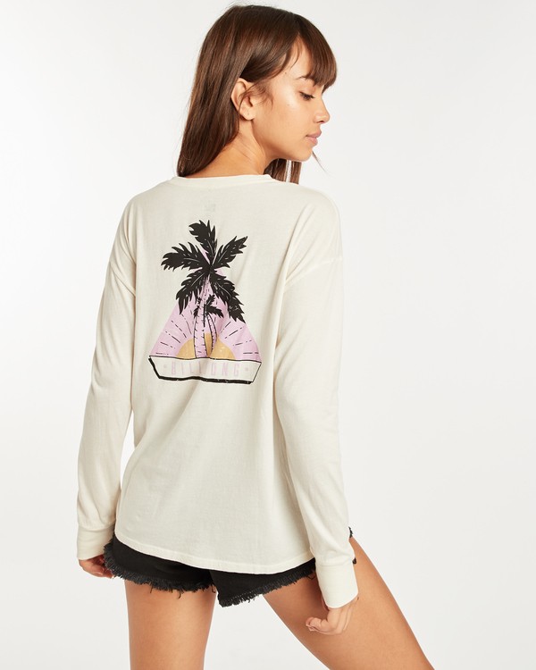 3 Boyfriend Long Sleeve T-Shirt Blanco H3LS02BIMU Billabong