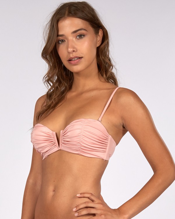 2 Sol Searcher V Wire Bandeau Bikini Top Pink H3ST06BIP8 Billabong