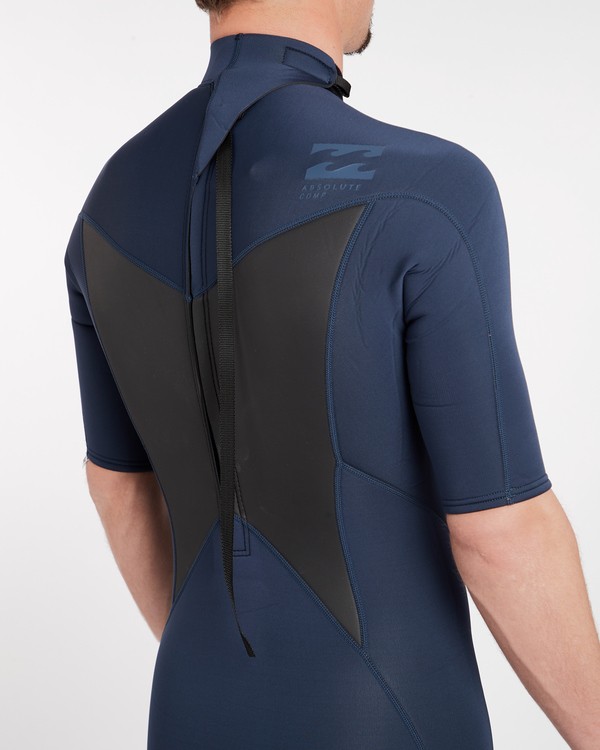 1 2/2 Absolute Comp Flatlock Back Zip Springsuit Blue H42M09BIP8 Billabong