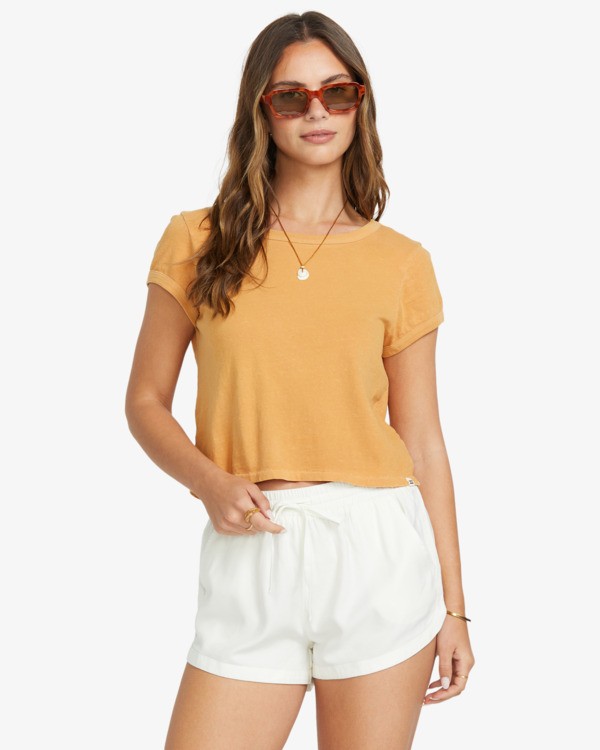 billabong, Road Trippin - Short à taille élastique pour Femme, SALT CRYSTAL (scs) 0 Road Trippin - Short à taille élastique pour Femme Blanc J202EROA Billabong