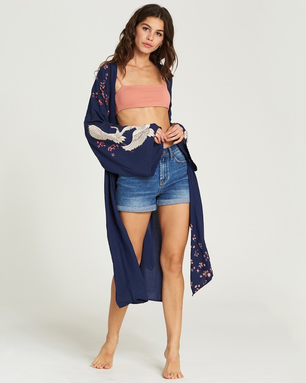 1 Cranes Song Viscose Kimono  J3TP07BIS8 Billabong