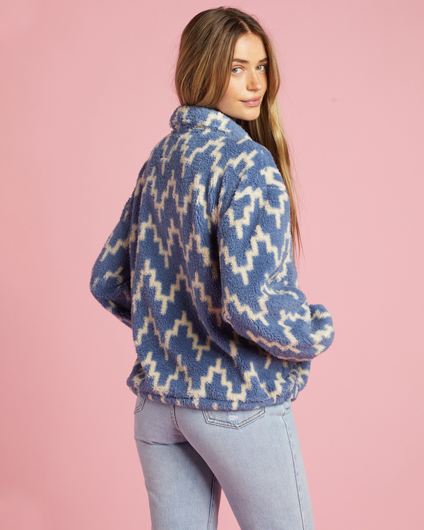 2 Time Off - Fleece mit Halbreißverschluss für Frauen Blau J6413BTI Billabong