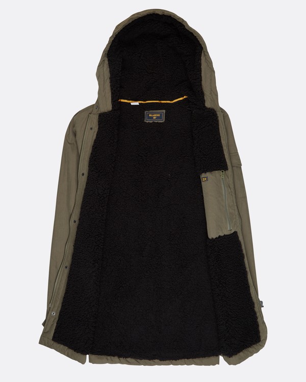 3 Stafford Dwr Warm Parka Jacket Green L1JK19BIF8 Billabong