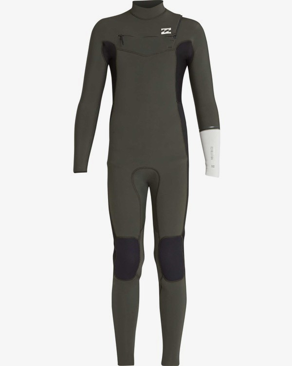 0 3/2 Boys Furnace Revolution Chest Zip Wetsuit Marron L43B04BIF8 Billabong