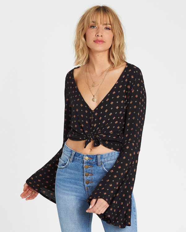 0 Pretty Daylight Long Sleeve Cropped Top  M3TP04BIW8 Billabong