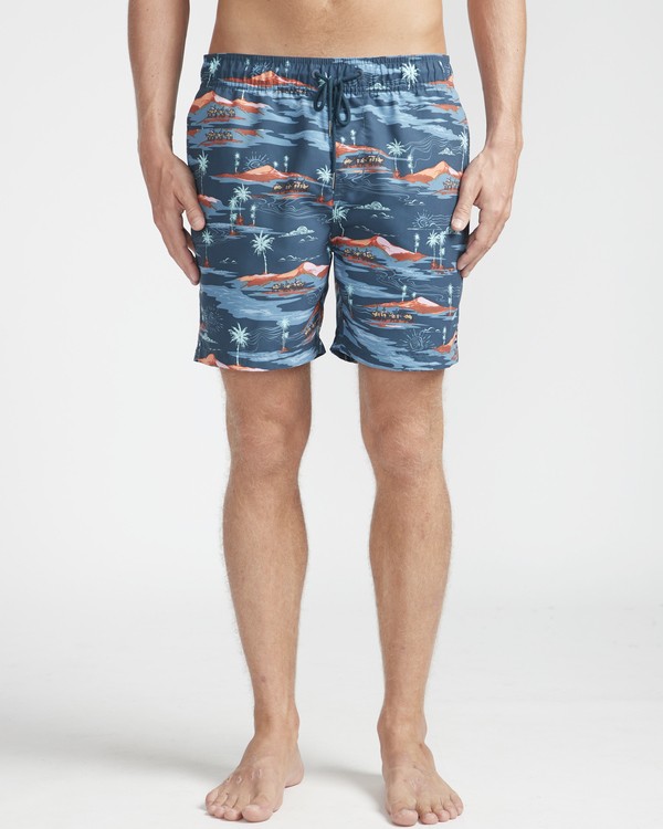 1 Sunday Pigment Laybacks 16" Boardshorts Azul N1LB17BIP9 Billabong